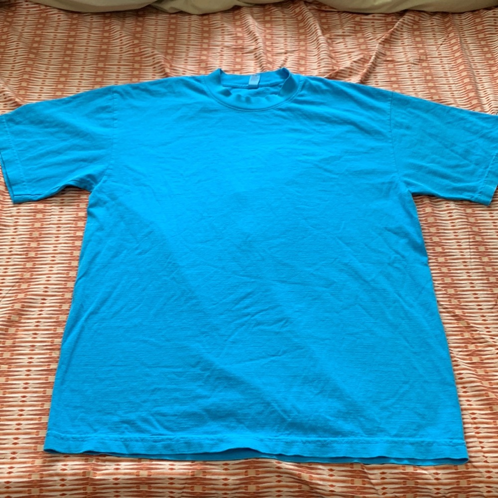Los Angeles apparel cotton crewneck tee shirt blue coastal casual basic summer